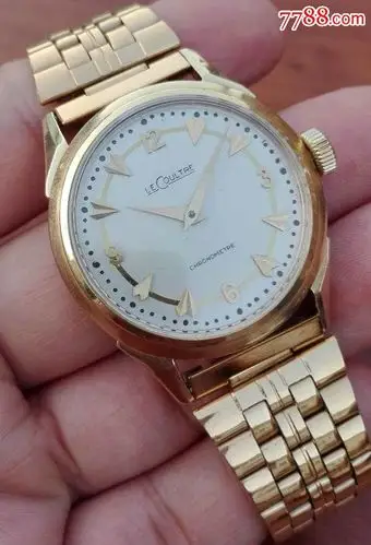 二手男表积家手表早期手卷机械表18k实金金表