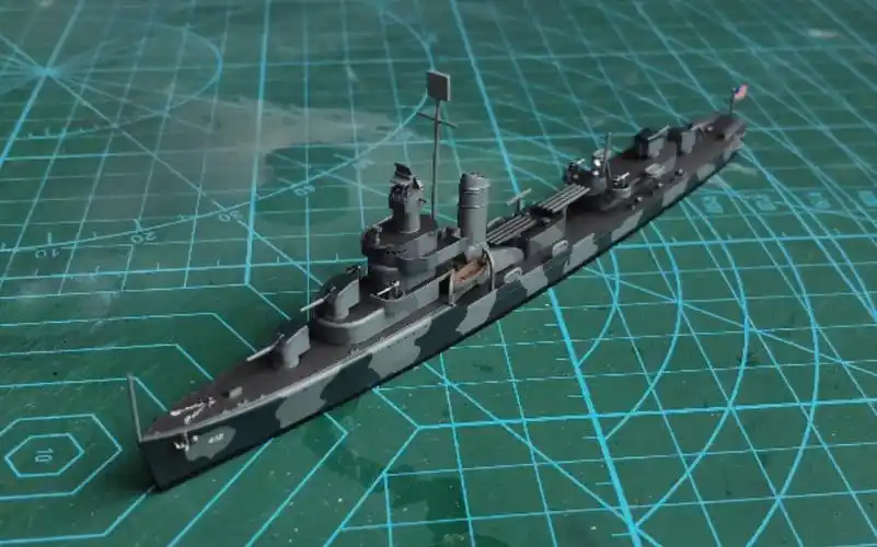 【懒人模型制作】一个乞丐版的1/700田宫哈曼驱逐舰_哔哩哔哩_bili