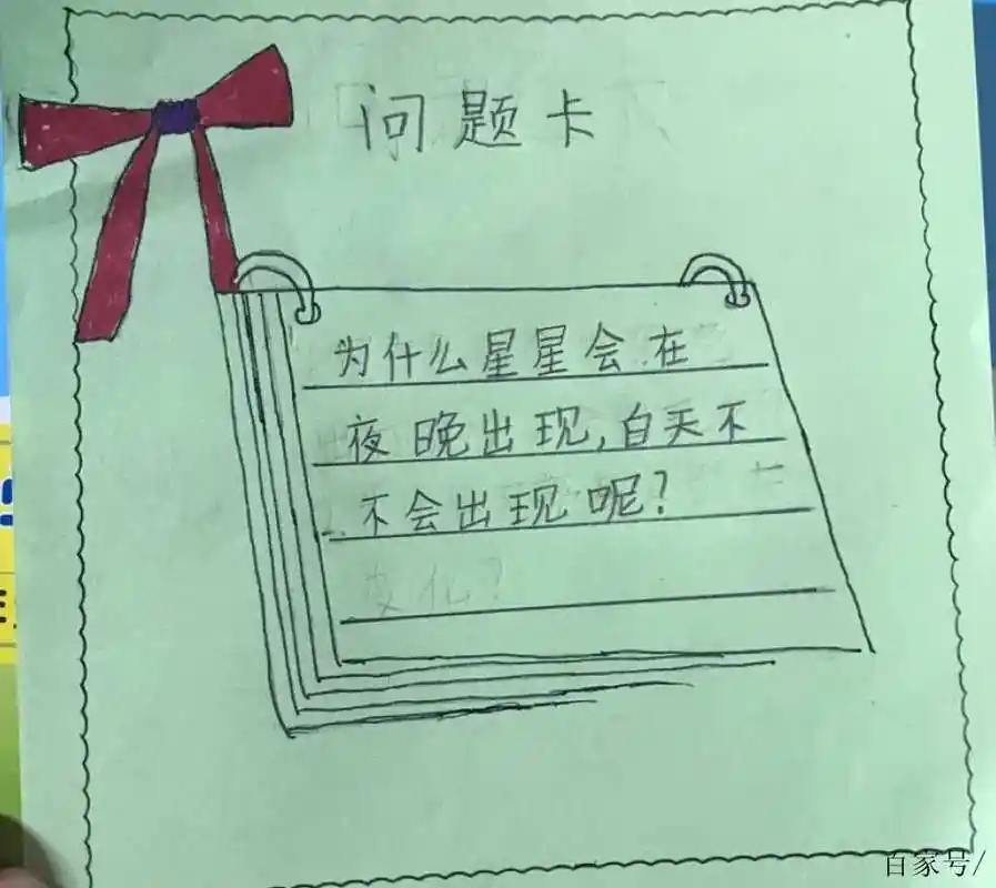 昨日写话课结束后学生作品(问题卡片)