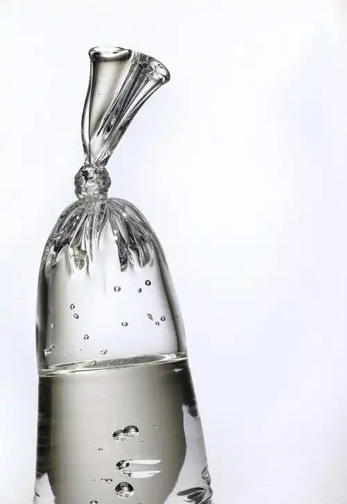 奇特的素描画:装着水的透明塑料袋