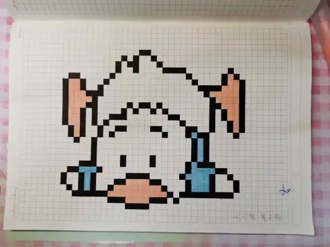非原创像素画浅浅分享生活嘿嘿一只可爱的小鸭子#像素画临摹