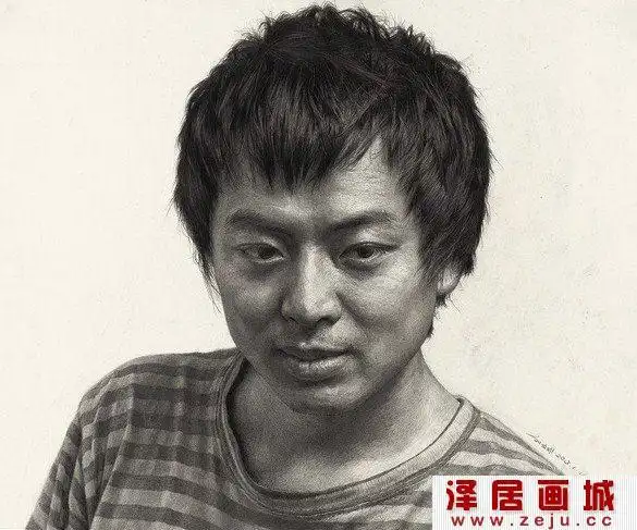 中央美院教师刘斌优秀人物头像素描作品