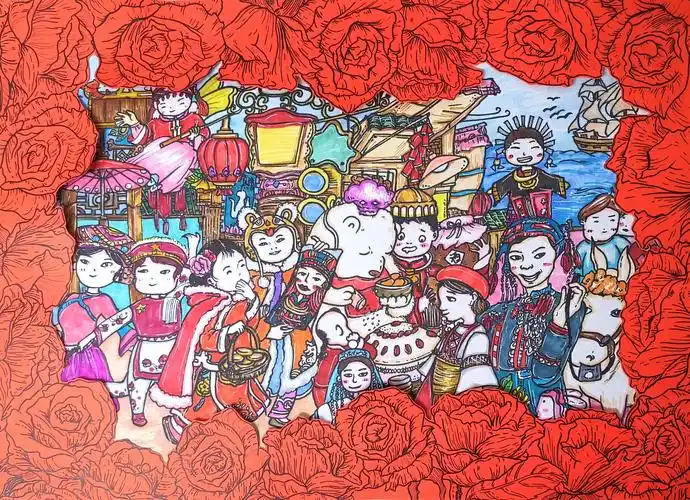 民族团结进步绘画比赛获奖作品展示五