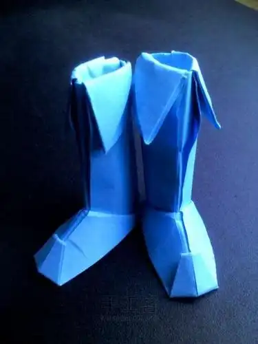 手工折纸大全图解高档长筒靴