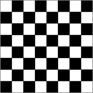 请问你是怎么用photoshop制作一个黑白棋盘格的,请教详细步骤?