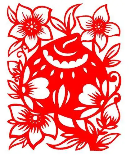 桃子剪纸图片大全集