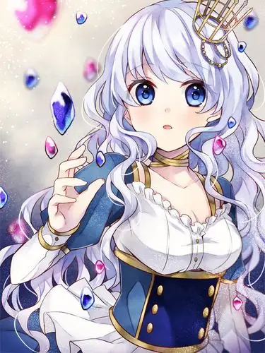 随风飘动时银发银瞳少女银发美少女白发银瞳少女图片娇弱的( )矮矮的