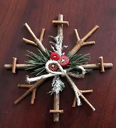 枯树枝手工作品