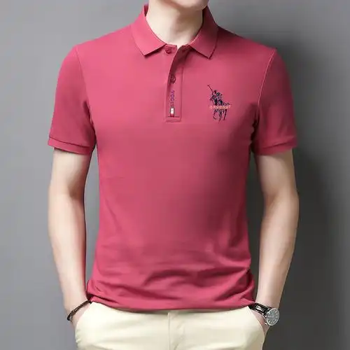 夏季高端品牌保罗polo衫男士短袖t恤 纯棉翻领刺绣宽松商务男装体