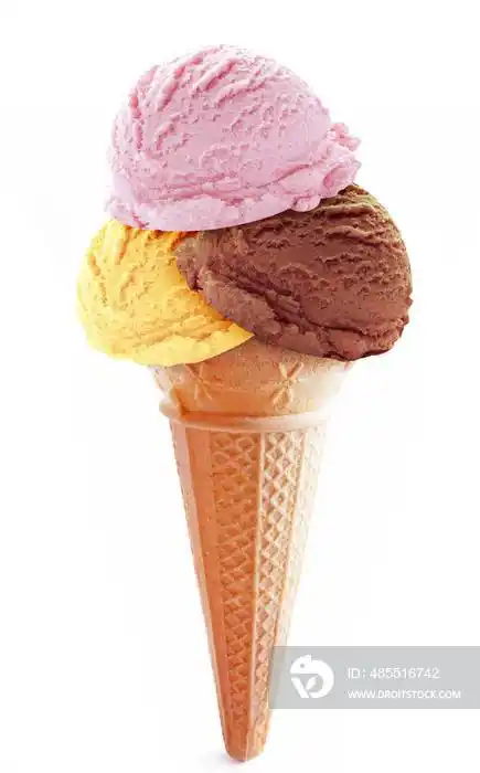 icecream scoops on a cone