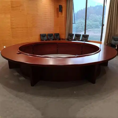 迪欧木质油漆办公桌圆形会议桌