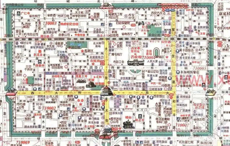 西安地图高清版大图 jpg 可放大版