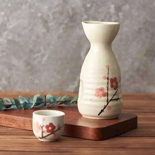 清酒壶(黄釉梅花)-酒总易快得