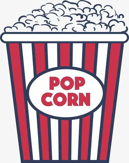 矢量图卡通一桶爆米花