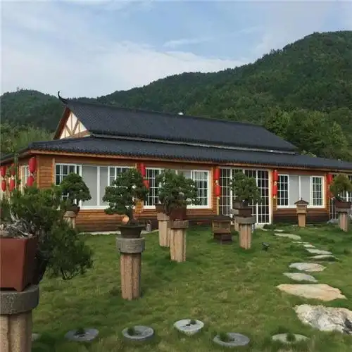 河北懿杉厂家直销屋顶仿古瓦防腐木凉亭瓦asa合成树脂瓦耐寒波浪瓦