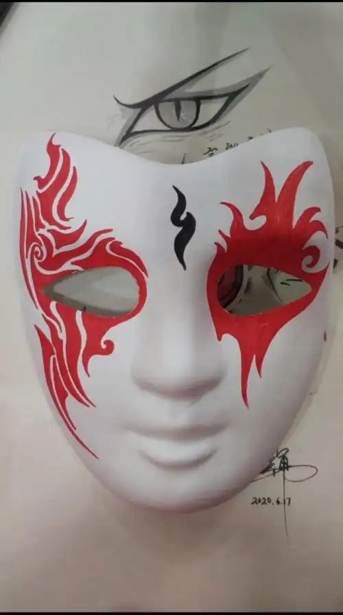 全民独门绝技咖#手绘半脸面具.