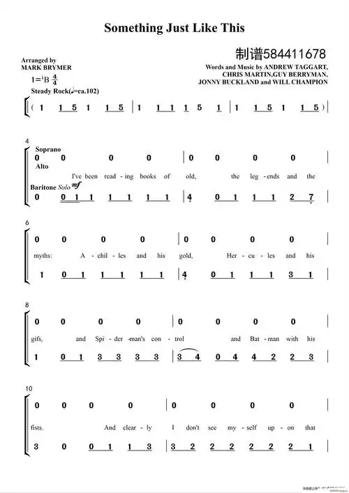 something just like this合唱 二部合唱(合唱谱)1