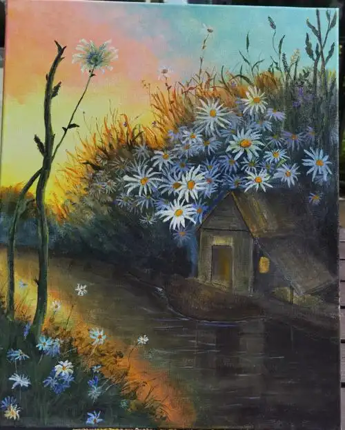 丙烯画临摹附步骤图