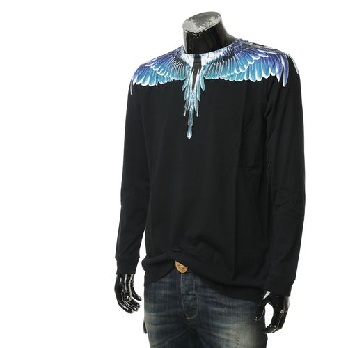 marceloburlonmb潮牌彩色翅膀男士长袖cmab007e20jer001t恤