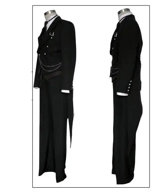 赛巴斯蒂安 男黑管家礼服燕尾服cosplay男女表演动漫 男生全套装 m