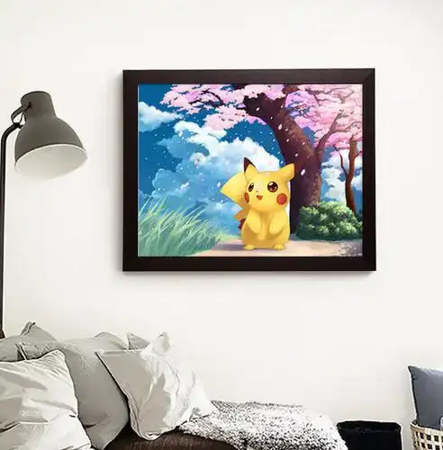 手工活钻石画满钻半成品包邮到家diy在家可做十字绣钻石绣皮卡丘