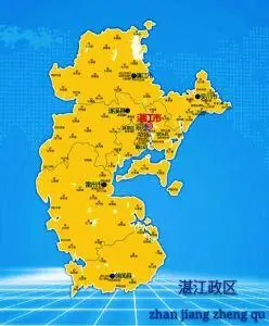 广东省湛江市各县市区面积及人口