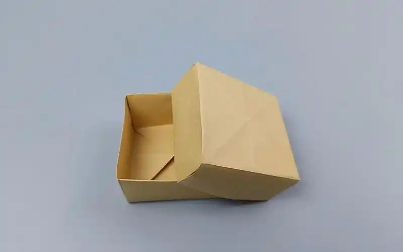 精致收纳盒折纸,还有盖子,太实用了