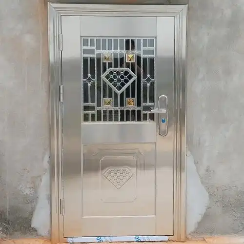 批发不锈钢门304不锈钢防盗门大门双开门乡村大门阳台玻璃门家用