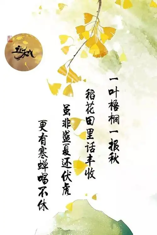 暑去凉来,落叶知秋