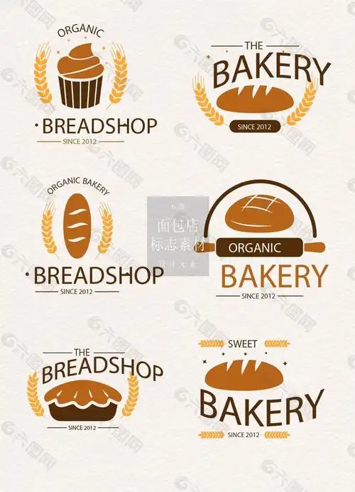 面包店标志设计矢量素材设计元素素材免费下载(图片编号:9307470)-六