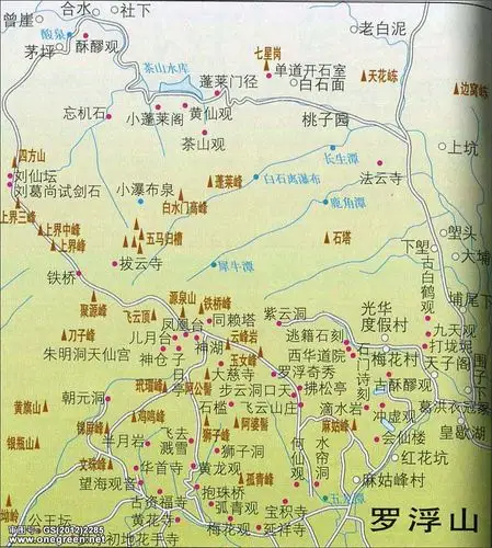 广东罗浮山导游地图