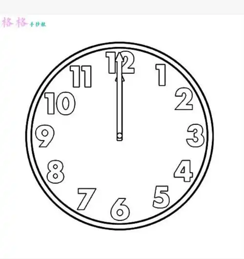 其它 虹虹幼儿园中班课堂:认识钟表 写美篇学习了认识整点的方法(长针