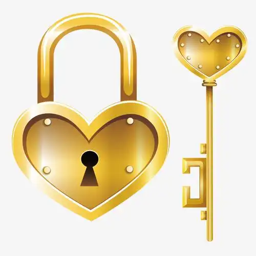 矢量一把心锁