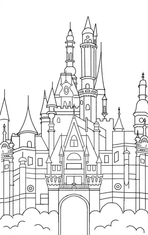 梦幻小城堡简笔画教程