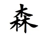 展开全部 [森]这个字 毛笔楷书写法参考范例.