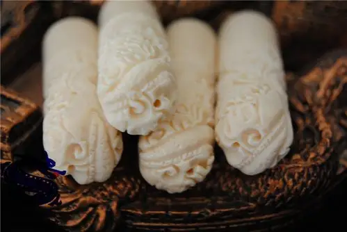 厂家直销仿象牙材料骨雕牙雕工艺品牙纹副真直径10150mm加工批发