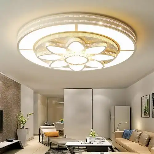 客厅灯大灯大气简约现代大厅水晶灯具大圆灯特大号led吸顶灯15米