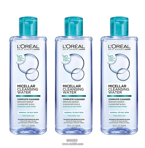 巴黎欧莱雅 三合一卸妆洁颜水 清爽型 400ml*3瓶