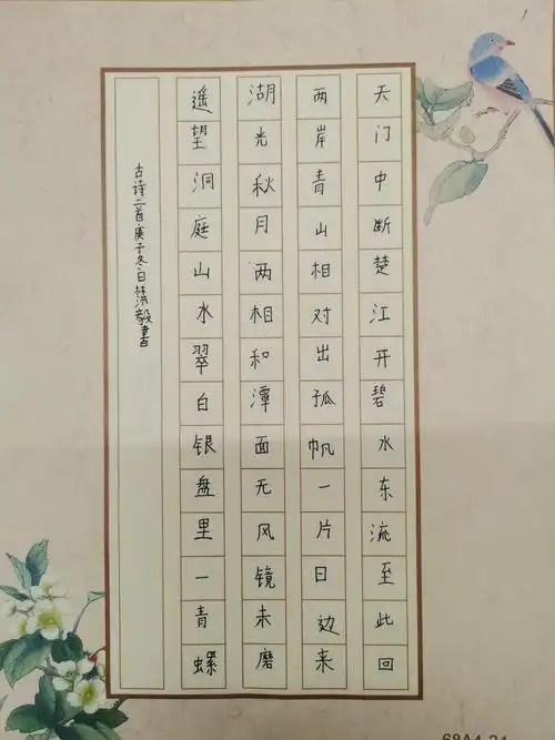 三年级硬笔书法比赛作品选登