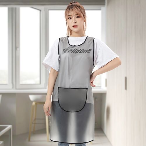 围裙女家用厨房2021新款防水防油食堂餐饮专用定制高档围腰软皮