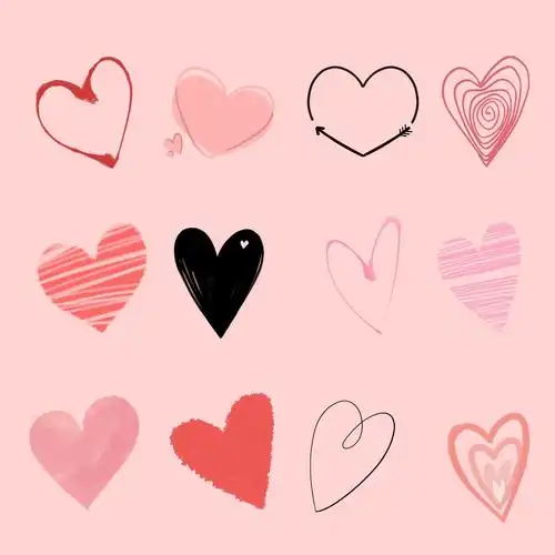 爱心手绘贴纸