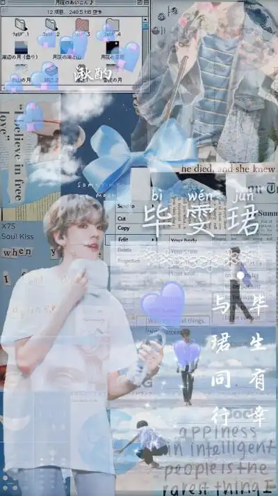 毕雯珺拼贴壁纸毕生有幸与珺同行