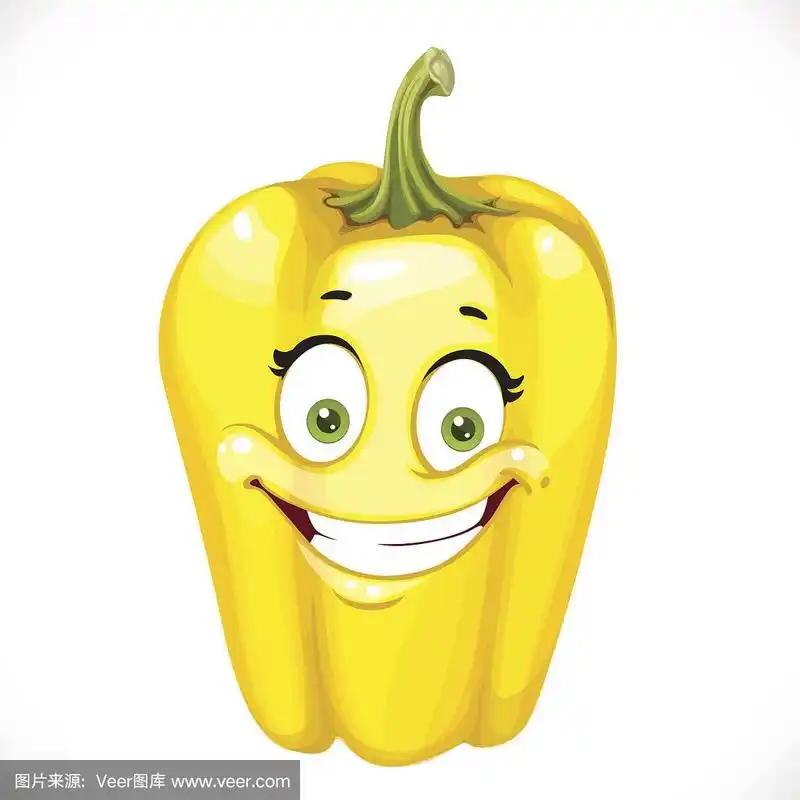 卡通微笑黄甜椒