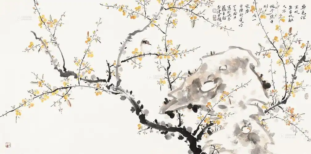 腊梅小鸟-书画专场-雅昌拍卖