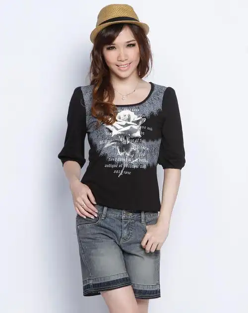 09j8黑/碳灰/灰白色烫印短袖t恤衫