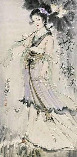 著名水墨国画《中国古代四大美女图片欣赏》件件精品