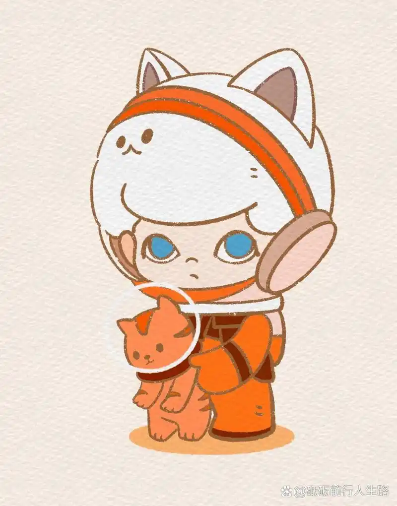 简笔画|泡泡玛特宇航员系列dimoo·内附步骤 软嘟嘟的dimoo,这软吧唧