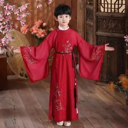 儿童汉服男童春秋中国风套装古风少爷服唐装夏季童装男孩古装薄款