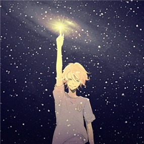 动漫男头|好看的男生头像手绘星空文艺卡通孤独_腾讯新闻