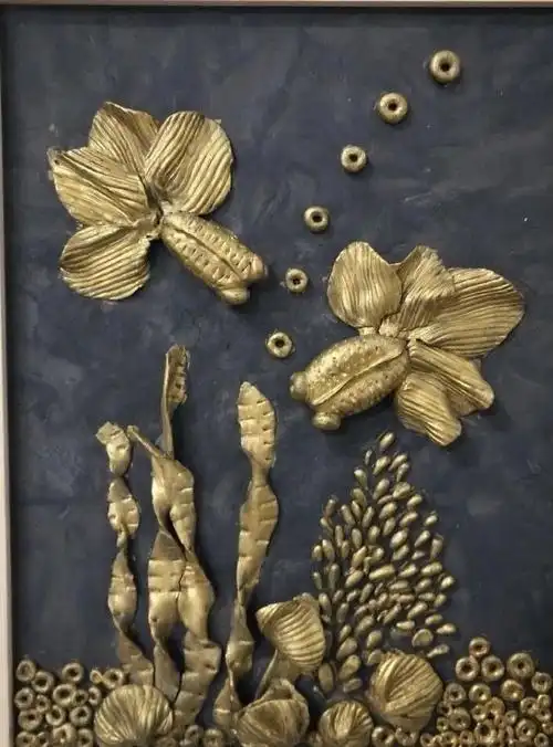 仿铜版画|超轻粘土画|环创作品少儿美术课程超话#每日一画